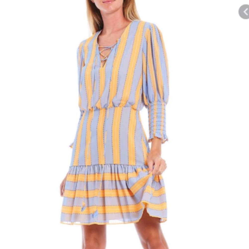 Sachin & babi 6 deanna lace up ruffle dress